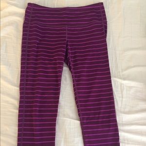Small athleta purple striped leggings